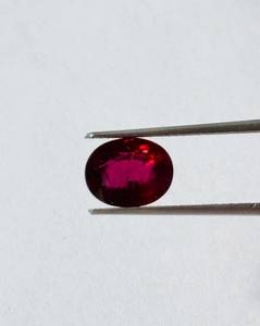 Turmalina Rubelita Natural, Corte Ovalado, Gema Roja, Piedras Sueltas para Joyería, Anillos, Colgantes, Pendientes, Alta Calidad - Product Image 1