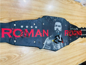 Cinturón de Campeonato de Lucha Libre Personalizado W-W-E Undisputed R-o-m-a-n R-e-i-g-n-s de 2 mm – Placas de Metal Chapadas en Oro, Correa de Cuero - Product Image 6