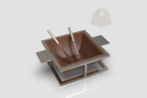 Bol de service en bois de luxe moderne avec support en métal, écologique, pour usage domestique, bol décoratif Majlis en provenance de l'Uttar Pradesh - Product Image 4