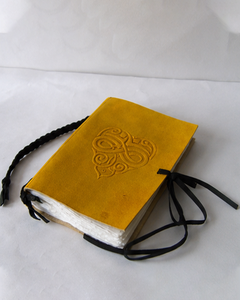 Diario de Cuero Genuino, Cuaderno Hecho a Mano con Grabado en Relieve, Cuaderno de Bocetos de Estilo Antiguo, Diario de Viaje, Regalo Estilo Boho - Product Image 3