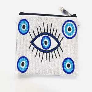Full Of Anxiety Embroidered Crochet <b>Coin</b> <b>Purse</b> With Zipper Closure Cartoon Star Design Mini Unisex Handmade White - Product Image 6