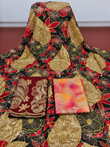 Tissu Fransawi Dirac en gros avec broderie perlée décorative pour robes de mariée, robes de soirée et cérémonies pour femmes somaliennes - Product Image 3