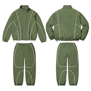Custom Men's Tracksuit Windbreaker Outfits Nylon Set Suit Sport Jacket Track Zip up <b>Wind</b> <b>Breaker</b> Track Suit - Product Image 5