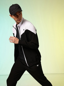 <b>Men's</b> Black <b>White</b> Color Blocking Tracksuit Set Full Sleeve Zipper Jacket Pants Sporty Regular Fit Breathable Tracksuit <b>Men</b> OEM - Product Image 6
