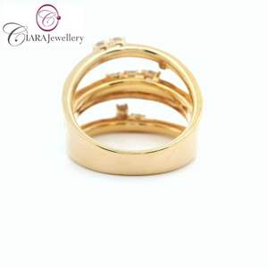PRECIO AL POR MAYOR DE UN ANILLO DE CÓCTEL DE DIAMANTE NATURAL DE ORO ROSA SÓLIDO CLÁSICO DE 18K ELEGANTE DE ALTA CALIDAD - Product Image 3