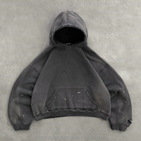Sweat-shirt à capuche oversize pour homme en molleton bouclette, couleur unie, longueur standard, avec poches, tricoté, pour l'hiver, anti-boulochage, 100% coton