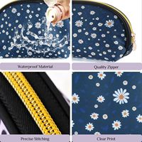 Tas kosmetik wanita, tas kosmetik kecil imut anti air kualitas bagus dengan ritsleting untuk wanita