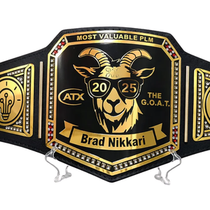 Cinturón de Campeonato PLM 2025 Más Valioso Personalizado Brad Nikkari G.O.A.T. Diseño de Cinturón de Campeonato de Lucha Libre - Product Image 2