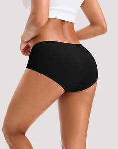 Modern <b>Womens</b> Hipster <b>Underwear</b> Panties Breathable Knit Soft Touch Stretch Relax Fit Full Coverage Everyday ODM Eco-Friendly - Product Image 3