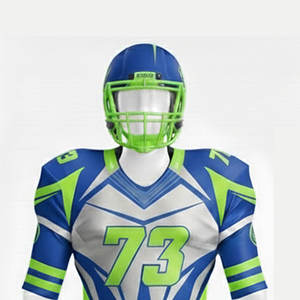 Ensemble de maillot et pantalon de football américain professionnel sublimé avec coutures renforcées - Product Image 3