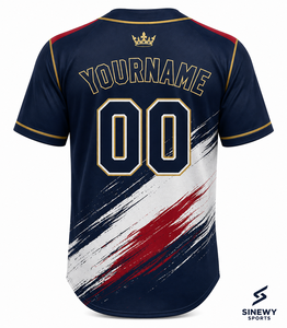 Maillot de baseball pour homme SINEWY SPORTS, impression numérique personnalisée, broderie, 100% polyester, évacuation de l'humidité, taille courte, grandes tailles adultes - Product Image 2