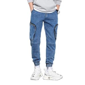 Nouveau Pantalon Cargo Jogger Homme Taille Haute Coupe Droite en Jean 100% Coton Brodé Vente en Gros Fabricant OEM ODM 2026 - Product Image 1