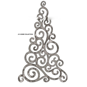 Diseño nórdico perfecto para interiores rústicos del hogar, arte de pared navideño de metal inspirado en la naturaleza con sublimación en blanco. - Product Image 2