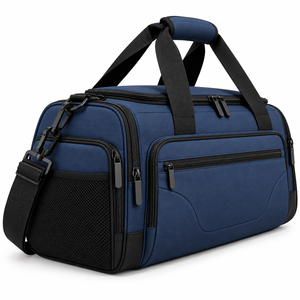 Bolsa de Viaje Personalizada Azul Marino, Bolsa Deportiva de Gran Capacidad, Bolsa de Gimnasio con Múltiples Bolsillos, Bolsa de Fin de Semana, OEM ODM - Product Image 4