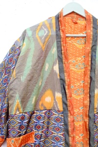 Kimono de seda para mujer, Kimono Vintage, Kimono largo para mujer, Kimono de seda polivinílica - Product Image 2