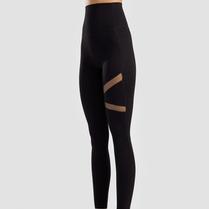 Leggings de sport taille haute pour femmes avec empiècements en maille, pantalons de yoga fitness extensibles, vêtements de sport d'entraînement, leggings d'entraînement OEM ODM en gros - Product Image 3