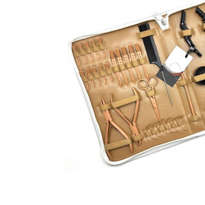 Kit d'outils pour extensions de cheveux, pinces professionnelles en acier inoxydable pour extensions de cheveux avec aiguille à coudre, micro-perles, boucle, fil et pinces - Product Image 4