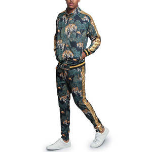 Ensemble de survêtements d'hiver pour hommes, 2 pièces, 100% polyester, imprimé par sublimation, molleton décontracté léger, manches longues, ensemble de jogging - Product Image 4