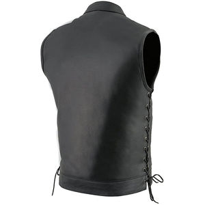 Chaleco de Motocicleta de Cuero Vacuno de Alta Calidad para Hombre, Color Personalizado, Impermeable y Resistente al Viento, Fabricación de Alta Calidad - Product Image 3