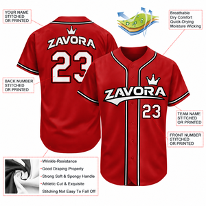 Red <b>White</b> Navy Baseball Jersey Men <b>Button</b> Down Team Uniform Breathable Lightweight Athletic Tournament Sportswear Mesh Jerseys - Product Image 3
