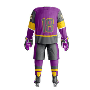 Uniforme de hockey sur glace au design haut de gamme, durable et confortable, parfait pour l'entraînement et la pratique. - Product Image 3