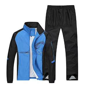 Chándal Azul Marino para Hombre, con Capucha y Cremallera Completa, Ropa Deportiva Informal, Transpirable, de Poliéster, para Otoño, Corte Regular, con Bolsillos Laterales - Product Image 4