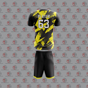 Maillot de football personnalisé de haute qualité 100% polyester à col rond et manches courtes Respirant Séchage rapide Vêtements d'entraînement de football - Product Image 2