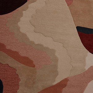 Tapis d'appoint abstrait de luxe, tufté à la main, moderne, design, en laine/coton, antidérapant, à poils moyens, pour salon, chambre, décoration intérieure - Product Image 6