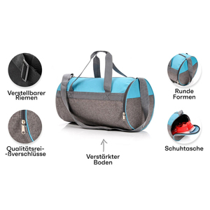Bolsa Deportiva Redonda de 25L con Compartimento Separado para Zapatos, Correa Ajustable, Base Reforzada, Bolsa de Viaje Deportiva, Venta al Por Mayor - Product Image 3