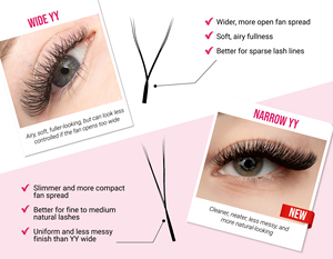 CharmLash Cils YY Noir Mat en Gros, Cils Volume Préfabriqués en Fibre PBT Allemande, Sans Teinte Bleue ni Verte, Effet Moelleux, Tige Longue - Product Image 4