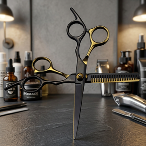 Ciseaux à cheveux professionnels de 6 pouces en or, ciseaux à effiler et à couper, manche en acier inoxydable, pour droitiers, outil de coiffure pour salon - Product Image 4