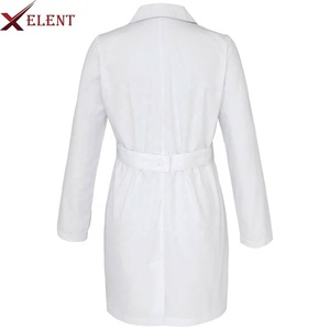Blouse de laboratoire médical blanc et bleu, anti-poussière, pour médicaments, résistant à l'acide, 100% coton - Product Image 2