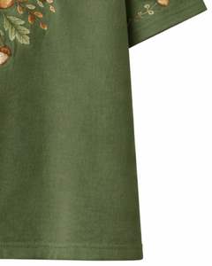 Camiseta Personalizada Verde Oliva para Mujer, con Estampado Gráfico, Cuello Redondo, Algodón Suave, Manga Corta, Informal, Ligera y Cómoda para Verano - Product Image 6