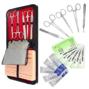 Kit de Sutura Profesional de 13 Piezas, Tijeras, Pinzas, Desincrustador, Fórceps y Otras Herramientas Quirúrgicas de Acero Inoxidable Alemán, Salaar Ind - Product Image 4