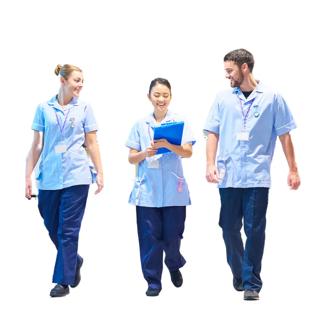 Conjunto de uniforme médico superior para enfermagem, uniforme de São Mai respirável e de boa elasticidade, design privado para homens e mulheres ou uniforme unissex