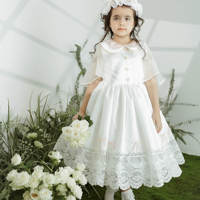 2024 Anna robe brodée à la main blanc robe de bal bébé filles Couture fée princesse Style Maxi Collection de vêtements pour enfants