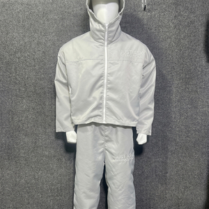 Custom Private Label Satin Nylon <b>Tracksuit</b> Men Hooded Windbreaker Set All Season Wear Jogging Suit Men Windbreaker Sets - Product Image 1