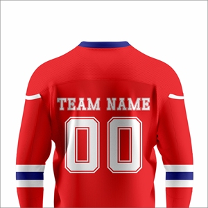 ชุดยูนิฟอร์มฮอกกี้แบบสั่งทำขายส่ง ชุดเสื้อทีมแบบซับลิเมชั่น สำหรับการฝึกซ้อมและแข่งขันฮอกกี้น้ำแข็ง ผู้ผลิต OEM ODM - Product Image 5