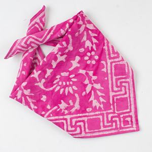 Nouveauté 100% coton Bandana Style bohème bio cou écharpe main bloc impression teinture naturelle Boho doux Bandana - Product Image 1