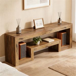 Mobile TV con Piattaforma Portaoggetti e Scaffale, Console Multimediale - Product Image 1