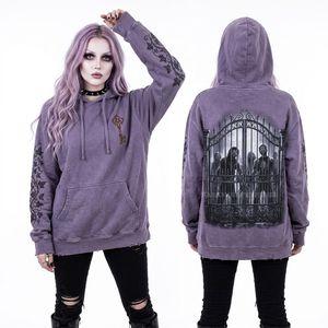 Sudadera con capucha azul verdoso personalizada para mujer, de forro polar grueso, con gráfico de buceador zombi náutico de aguas profundas, acabado desgastado, estilo urbano - Product Image 2