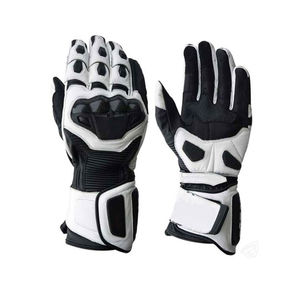 Gants de moto en cuir de haute qualité pour hommes avec un design moderne, qualité professionnelle, compatibles avec les écrans tactiles, prix abordable - Product Image 1