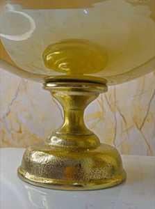 Tazón Decorativo de Lujo de Aluminio Dorado con Forma de Pavo Real, Centro de Mesa Blanco, Plato para Servir con Base, Hecho a Mano, Duradero, Elegante, Decoración para el Hogar - Product Image 5