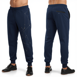 Pantalones de Lujo para Hombre, Corte Relajado, con Pedrería, Diseño de Constelaciones Celestiales con Cristales, de Alta Calidad y Estilo Moderno - Product Image 3