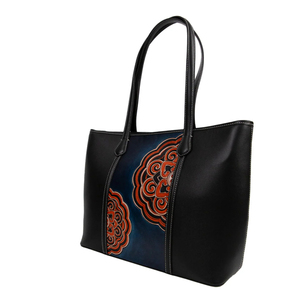 Sac fourre-tout en cuir véritable fait main, design floral classique sculpté, sac à main pour femme, style vintage haut de gamme, vert cendré - Product Image 4