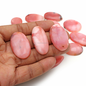 Opale rose naturelle, cabochon lâche à dos plat, pierre polie pour la fabrication de bijoux, vente en gros, fournisseur indien, haute qualité, couleur intense - Product Image 3
