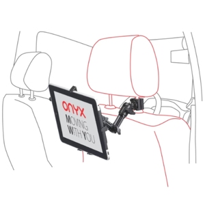 iPad <b>Holder</b> For Truck Aluminum Headrest Mount No-drill 360 Rotation Adjustable Arm Fits 7-13 inch - Product Image 4