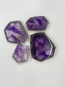 Lote de 10 Piezas de Amatista Natural Trapiche Star en Forma de Cabujón, 139g, Proveedor Mayorista de Gemas Sueltas para Compradores de China - Product Image 3