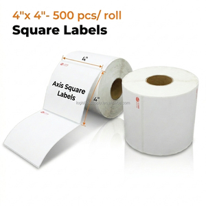 Etiquetas de Papel Térmico Directo Autoadhesivas, Libres de BPA, Resistentes al Aceite, Rectangulares, Impresión por Transferencia Térmica en Rollo, para Uso en Logística/Comercio de Alimentos - Product Image 2