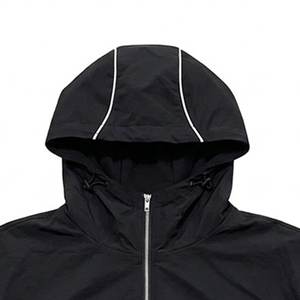 Wholesales Custom Logo Black With Panels Men's Nylon <b>Wind</b> <b>Breaker</b> Pants Sets For Summer Quick Dry Vintage Set Streetwear Jackets - Product Image 6